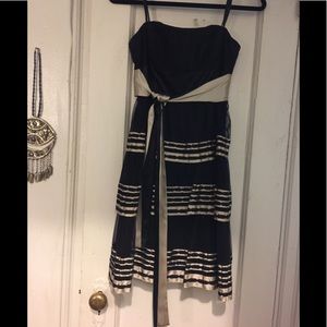 BCBG Max Azria Black & Lt Khaki  Cocktail Dress